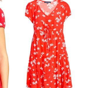 Kirious | Red Floral Flirty dress